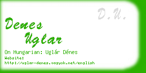 denes uglar business card