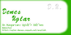 denes uglar business card